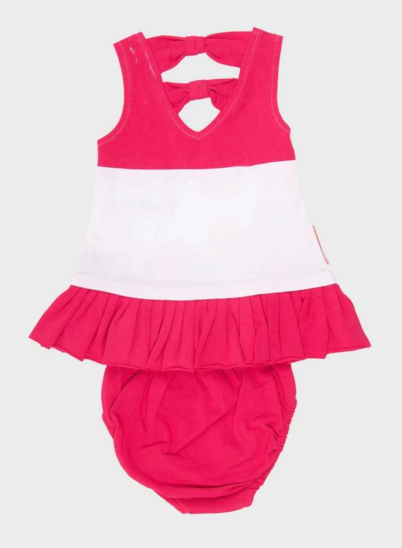 Babybol Infant Graphic Dress + Knicker Set