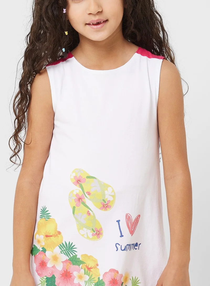 Babybol Infant Graphic Dress + Knicker Set
