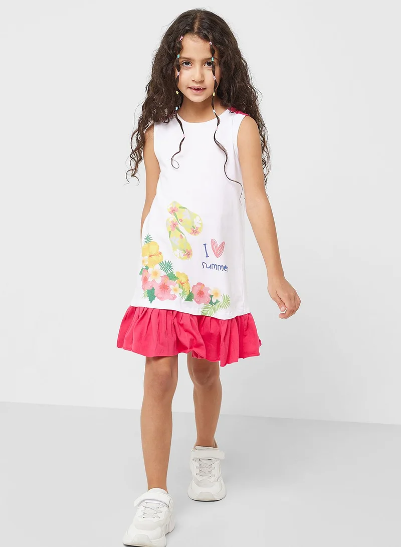 Babybol Infant Graphic Dress + Knicker Set