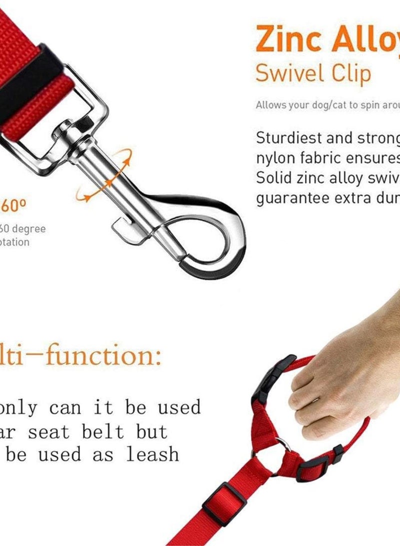 GGOOT Pet Rope Pet Products Universal Practical Cat Dog Safety Adjustable Car Seat Belt Harness Leash Puppy Seat-belt Travel Clip Strap Leads Pet Traction Rope(Round green)  - Image 2