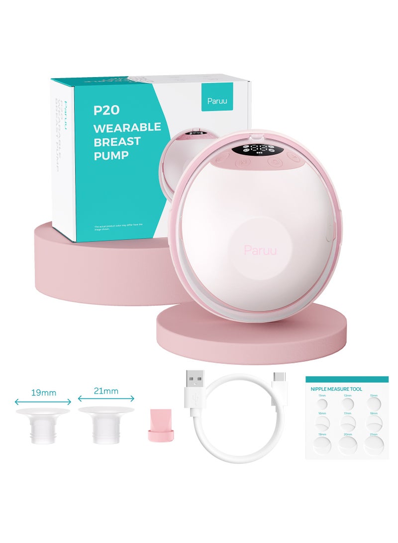 Paruu P20 Electric Hands Free Wearable Breast Pump With Strong Suction, Low Noise, 4 Modes And 12 Levels - Image 1