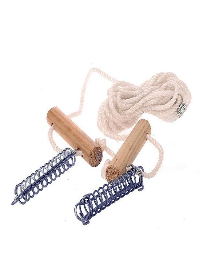 OZTrail OZTrail By Adventure HQ | 7M Double Guy Rope Set 7MM With Wooden Runner & Trace Spring 