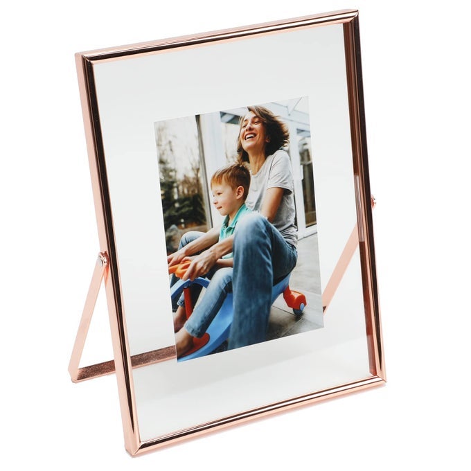 ROSE GOLD FLOATING FRAME 5X7 VERTICAL FOR PICTURE 4X6 35X5 2X3 TABLETOP USE CLASSY GIFT FOR ANNIVERSARY WEDDING OR BIRTHDAY