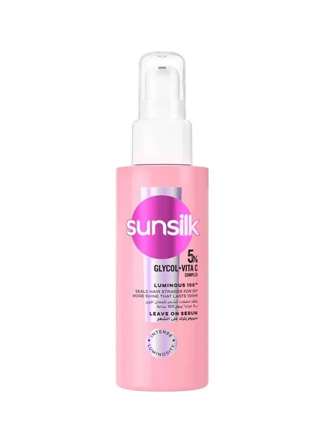 Sunsilk Luminous 100 Leave-In Serum with Glycolic + Vitamin C - 90 ml