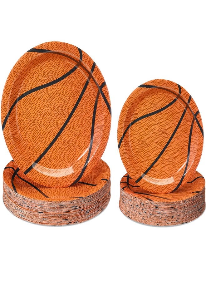 Aoriher 120 Pcs Baseball Basketball Soccer Football Party Favor Paper Plates Bundle and Dessert Plates Sports Themed Tableware for Birthday Favors - Image 1