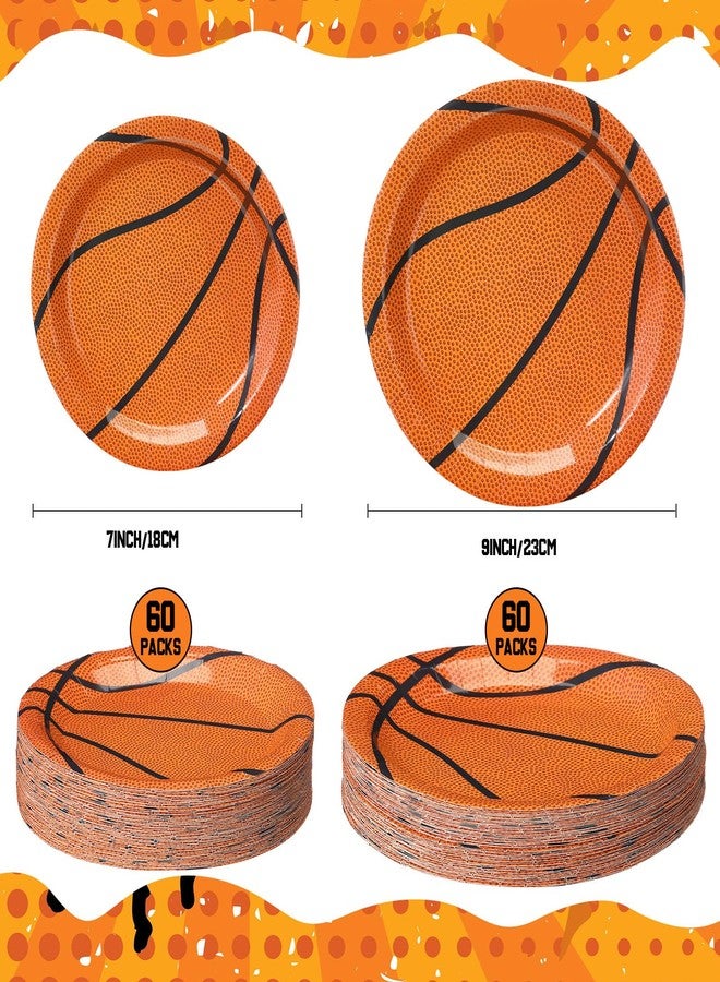Aoriher 120 Pcs Baseball Basketball Soccer Football Party Favor Paper Plates Bundle and Dessert Plates Sports Themed Tableware for Birthday Favors - Image 2