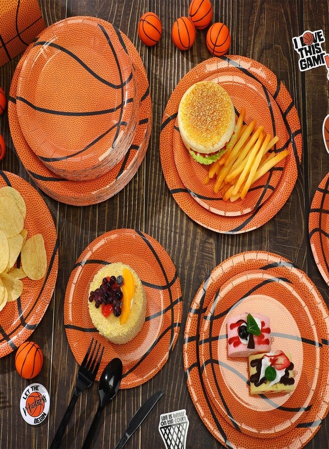 Aoriher 120 Pcs Baseball Basketball Soccer Football Party Favor Paper Plates Bundle and Dessert Plates Sports Themed Tableware for Birthday Favors - Image 5