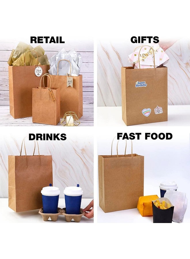 RanGit Bhumi® Brown Kraft Paper Bags with Handles Large 12"x16"x5" Pack of 50 pcs - Large Shopping Retail Paper Carry Bags, Return Gift Bags (12x5x16 in Brown, 50 pack) - Image 3