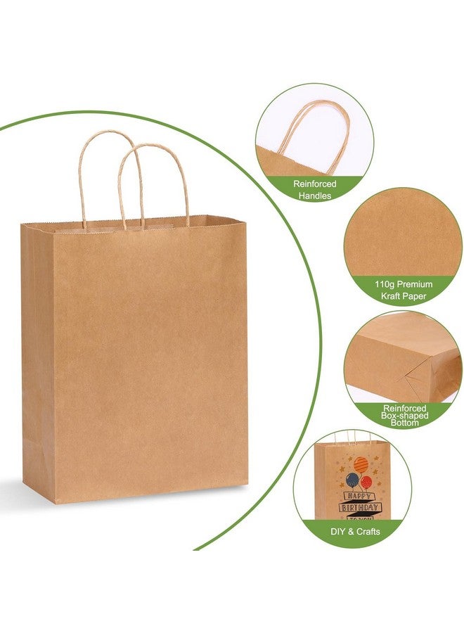 RanGit Bhumi® Brown Kraft Paper Bags with Handles Large 12"x16"x5" Pack of 50 pcs - Large Shopping Retail Paper Carry Bags, Return Gift Bags (12x5x16 in Brown, 50 pack) - Image 4