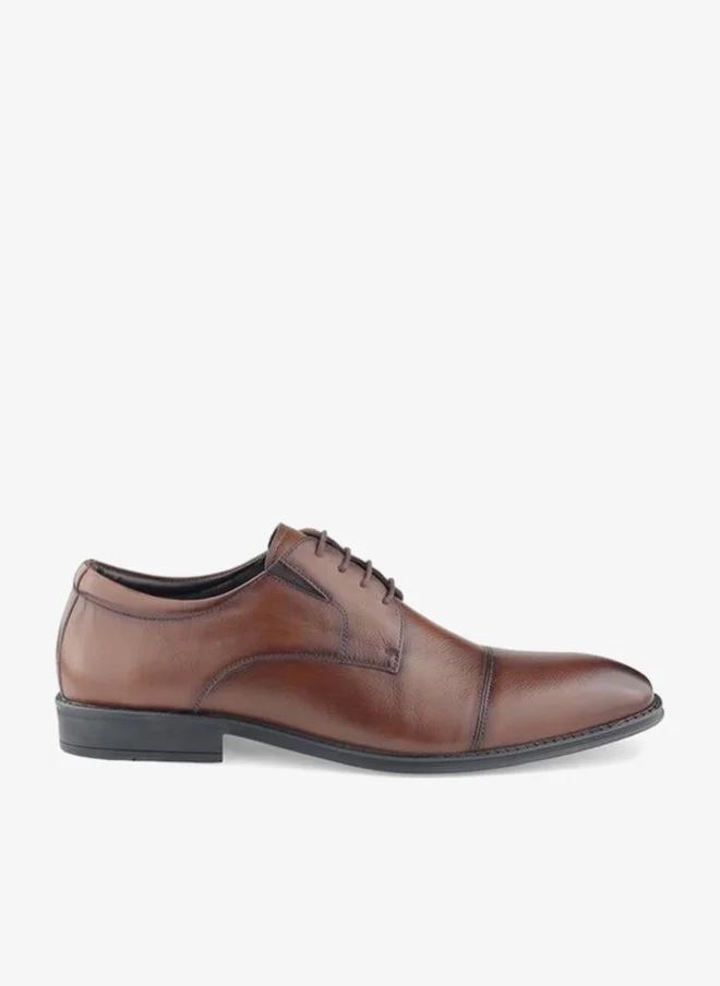 LBL by Shoexpress Men Lace-Up Leather Derby Shoes