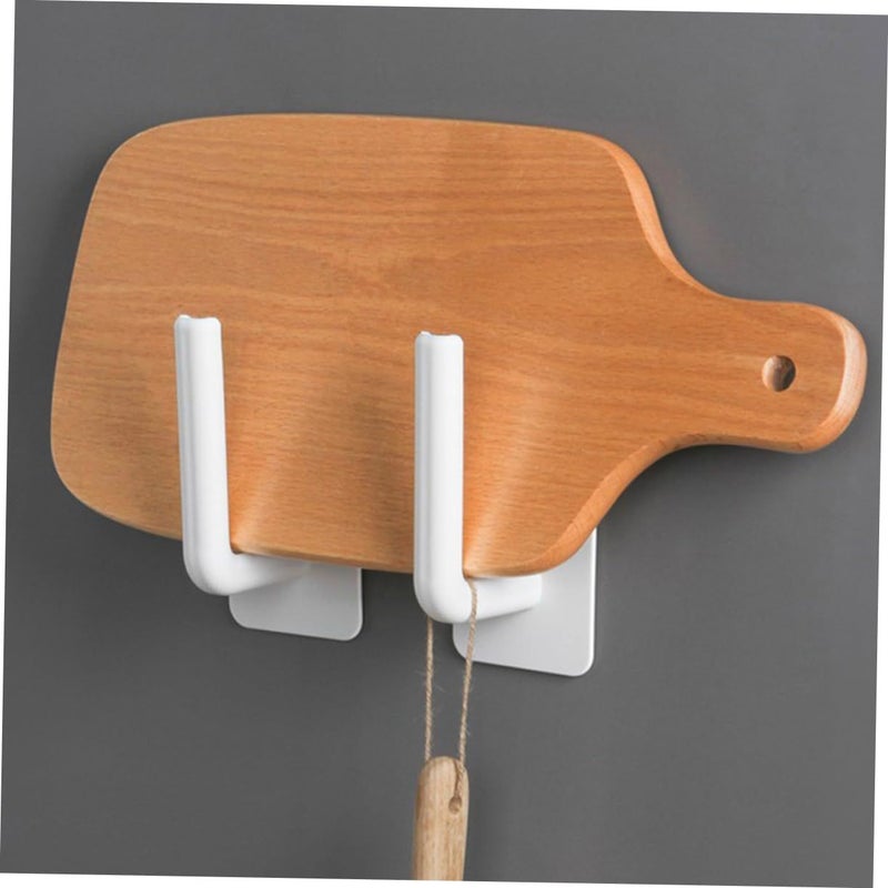 4 Sets Heavy Duty Adhesive Wall Hooks Strong Hold For Bathroom Towels Storage Home Office - Image 4
