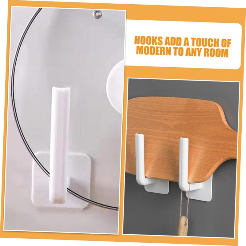 4 Sets Heavy Duty Adhesive Wall Hooks Strong Hold For Bathroom Towels Storage Home Office - Image 3