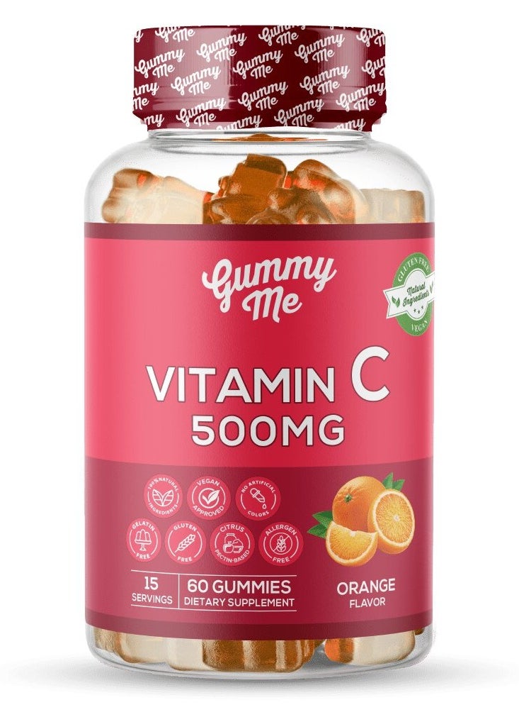Gummy me Gummy Me, Vitamin C 500mg, Orange, 60 Gummies, 15 Servings  - Image 1