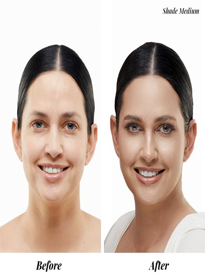 جيروم الكسندر كريم أساس جيروم ألكسندر ماي كولور ذاتي التكيف، مرطب وخفيف الوزن، غني بمكونات العناية بالبشرة، مع فرشاة كابوكي، متوسط، 1 أونصة - Image 4