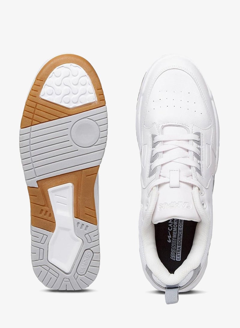 CAMPUS Men’s White Casual Sneakers – Sleek Everyday Design Shoes with Durable Outsole - Image 4