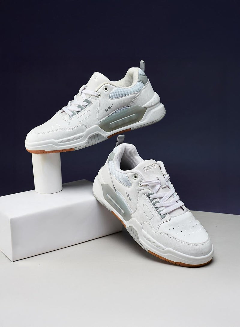 CAMPUS Men’s White Casual Sneakers – Sleek Everyday Design Shoes with Durable Outsole - Image 2