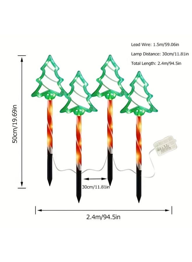 4pcs Christmas Lights Outdoor 8 Modes Smart Flashing Candy Colors Total Length 94 49 Inch - Image 5