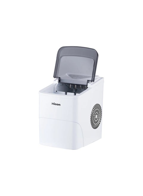 Hover over image to zoom in  Hicon HZB-16AL Smart Ice Maker Machine 2L Large Capacity Water Tank Adjustable Ice Cube Size Fast Ice Maker Quiet Operation Full Ice Sensor Ice Cube Maker 105W - White