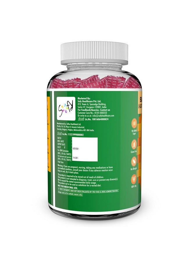 NATURYZ L-Glutathione with Biotin 2-in-1 Gummies | Vitamin C, Vitamin E & Astaxanthin | Skin Glow, Brightening, Depigmentation, Hair Growth for Men & Women | No added sugar- 30 Gummies (Orange) - Image 3