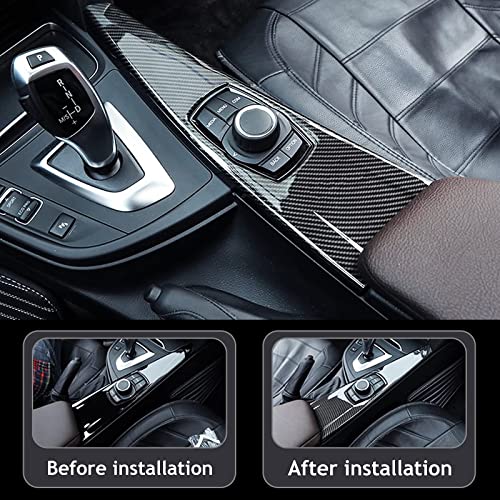 LIMBQS Multimedia Panel Cover for BMW 3 4 Series, Carbon Fiber Interior Trim Multimedia Panel Cover for F30 F34 F33 F36 - Image 4