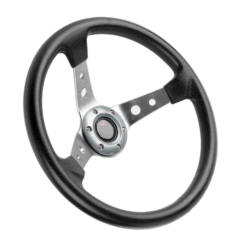 MOMO Universal Steering Wheel High-Quality PU Leather Comfortable Grip - Lightweight Aluminum Racing Wheel for Sport Cars - Stylish Silver Upgrade for Car Enthusiasts - Image 5