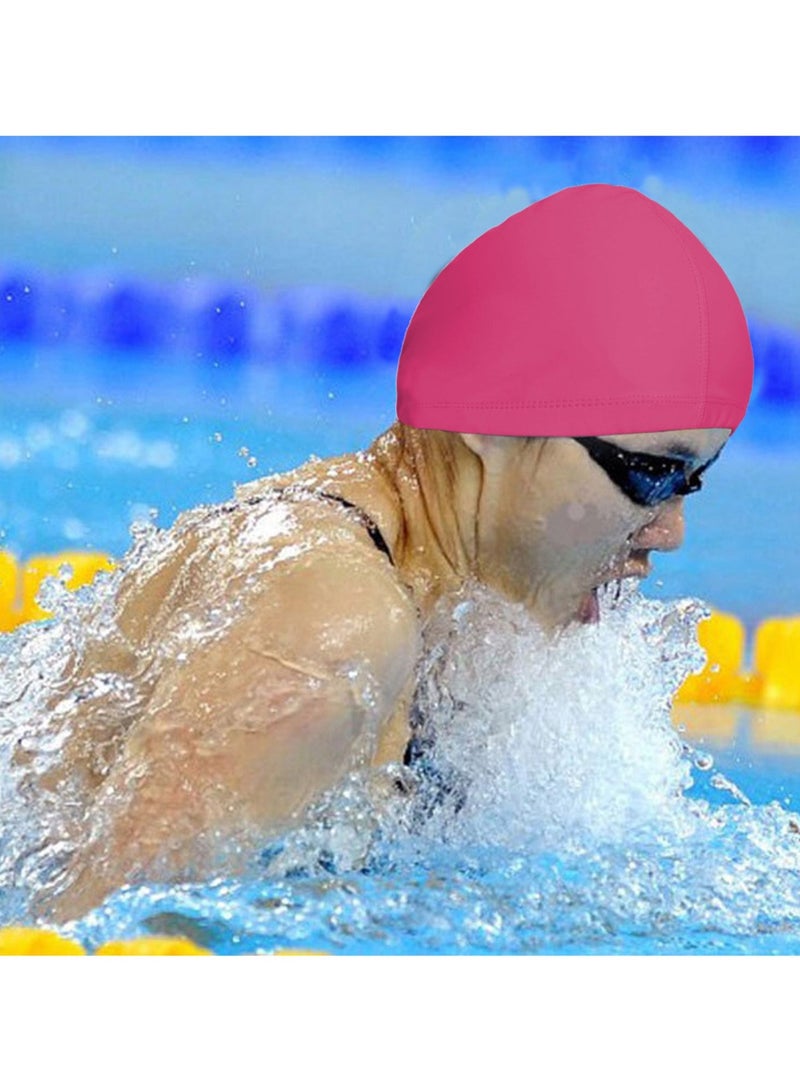 ليفقورا طقم 4 قبعات سباحة للجنسين – قماش نايلون سبانديكس، مريح ولا يشد الشعر، مناسب للرجال والنساء والأطفال - Image 2