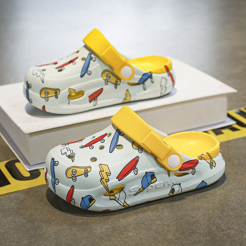 Children'S Slippers, Clogs, Summer Boys' Non-Slip Medium And Large Kidsren'S Beach Shoes, Baby Dual-Purpose Soft-Soled Sandals - Image 3