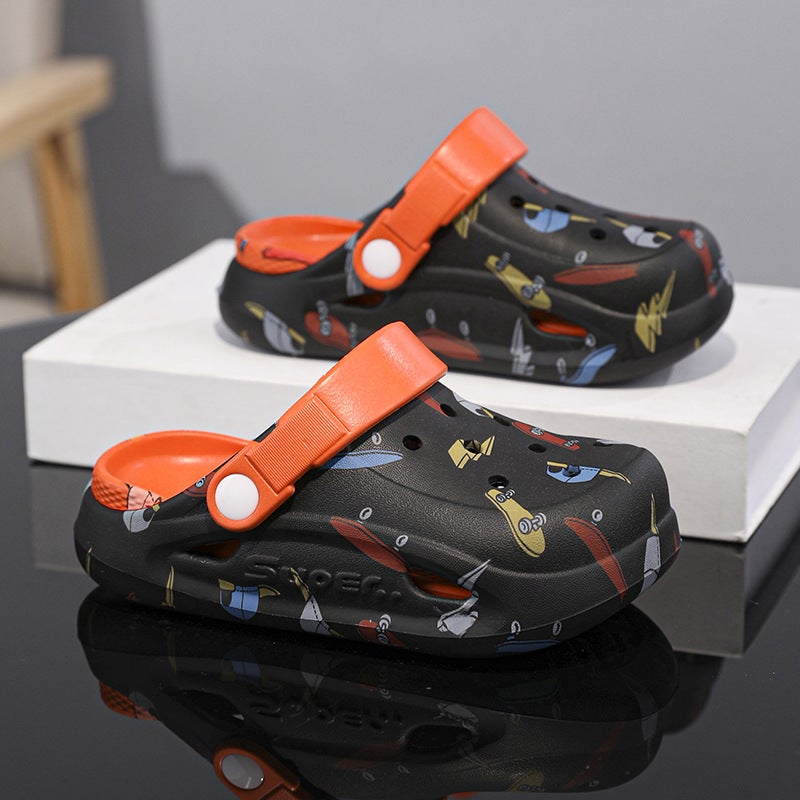 Children'S Slippers, Clogs, Summer Boys' Non-Slip Medium And Large Kidsren'S Beach Shoes, Baby Dual-Purpose Soft-Soled Sandals - Image 1