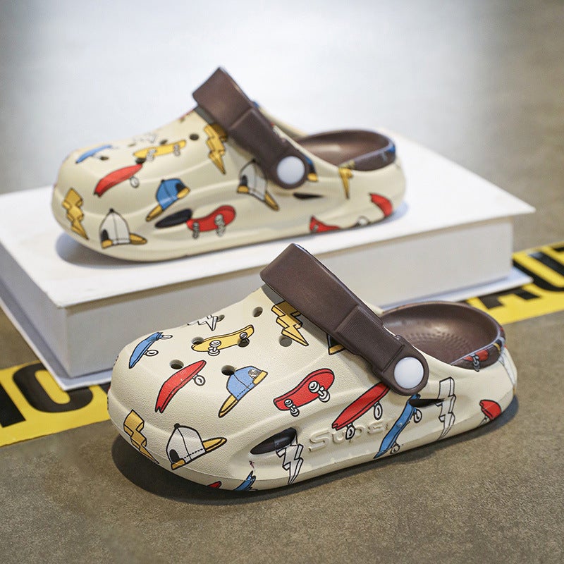 Children'S Slippers, Clogs, Summer Boys' Non-Slip Medium And Large Kidsren'S Beach Shoes, Baby Dual-Purpose Soft-Soled Sandals - Image 2