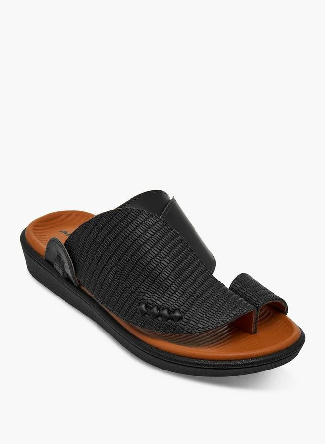 Al Waha Boys Leather Toe Loop Detail Arabic Sandals