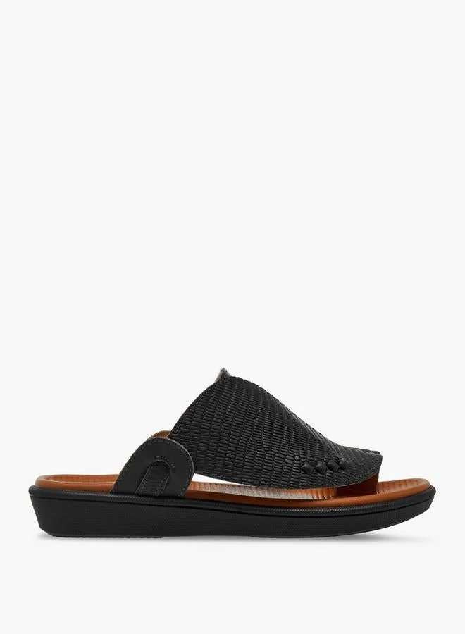 Al Waha Boys Leather Toe Loop Detail Arabic Sandals