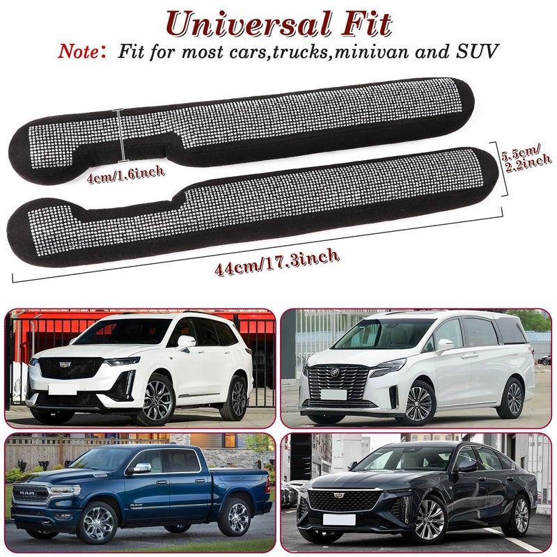 ToBeQueen Bling Car Seat Gap Filler Universal Fit for Car SUV Truck, Set of 2 Handmade Crystal Diamond Rhinestone Seat Gap Blocker Bling Car Accessories for Women(Silver) - Image 5