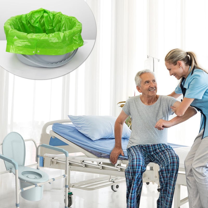 Boowoo Bedside Commode Liners  100 Leakproof Toilet Liners For Bedside Commode  Scented Adult Potty Chair Liners  Commode Liners For Commode Chair  Bedpan  Bucket Toilet (100 Bags Only) - Image 2