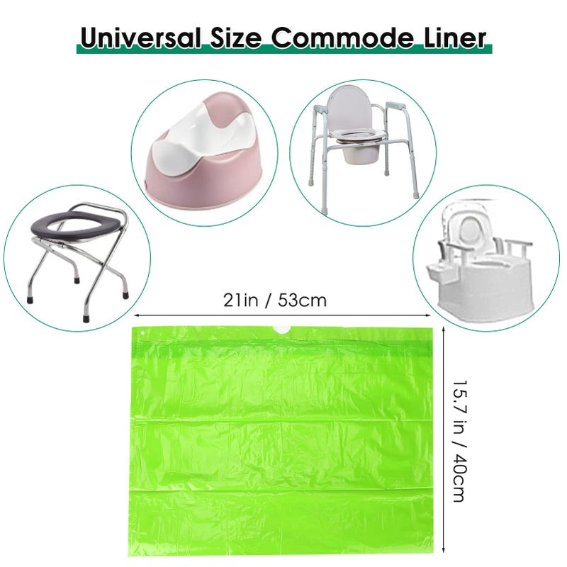 Boowoo Bedside Commode Liners  100 Leakproof Toilet Liners For Bedside Commode  Scented Adult Potty Chair Liners  Commode Liners For Commode Chair  Bedpan  Bucket Toilet (100 Bags Only) - Image 5