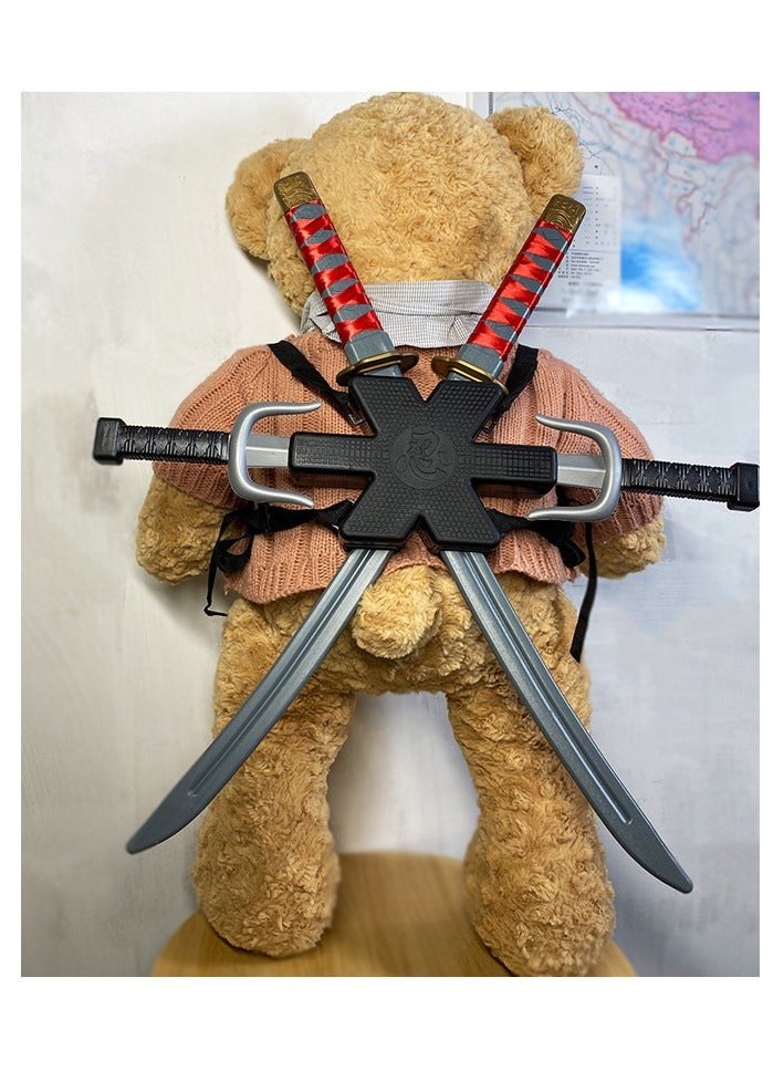 Ninja Backpack Weapons Deadpool Knife Sword for Children Katana   Theme Party Decoration Costume Cosplay Accessories  - Image 4