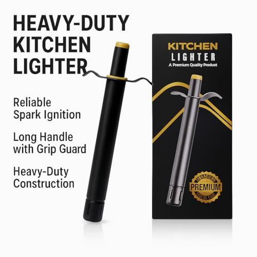 Kmils Long Lasting Manual Kitchen Lighter | Spark Ignition Lighter for Gas Stove & Burner for Home, Restaurant and Outdoor Use - Regular Size Handle with Grip Guard - Image 5