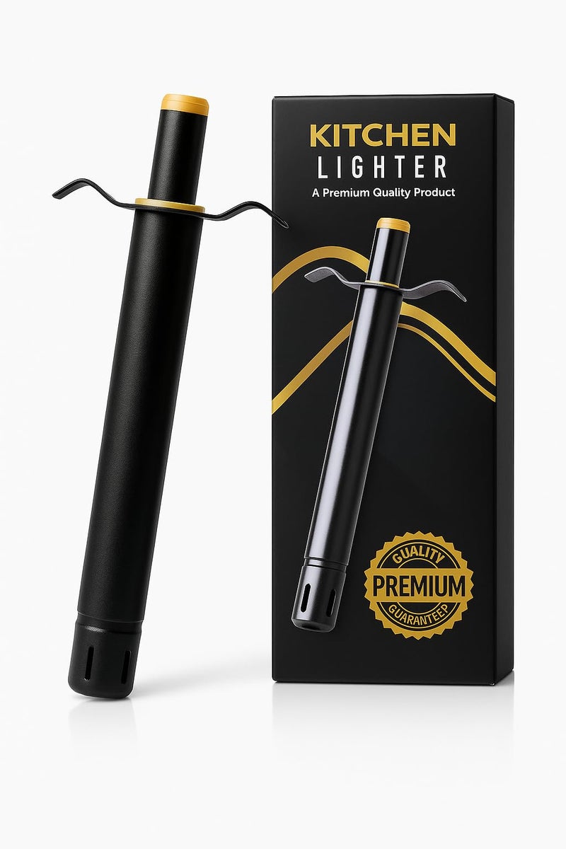 Kmils Long Lasting Manual Kitchen Lighter | Spark Ignition Lighter for Gas Stove & Burner for Home, Restaurant and Outdoor Use - Regular Size Handle with Grip Guard - Image 1