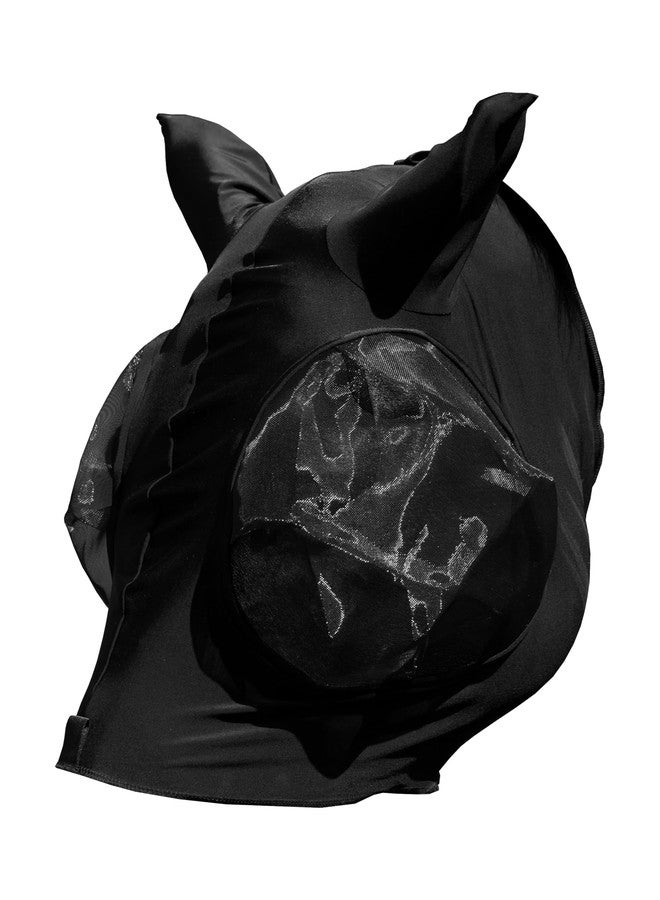 Equinavia Bug Out Fly Mask | Against Flies, Insects, UV Rays - Black - Cob - Image 1