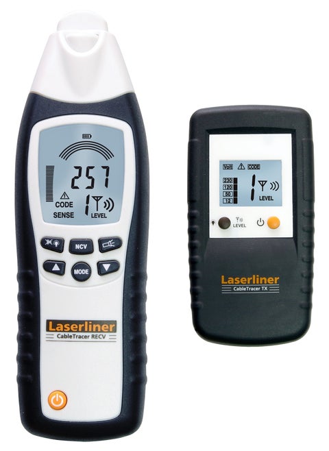 Laserliner Underground Cable Detector Wire Tracker for Electrical Circuits, Pipelines, Fuses, Switches, Test Cable Network Telephone, Metal Pipe Detector with LCD Display, Short Circuits Finder