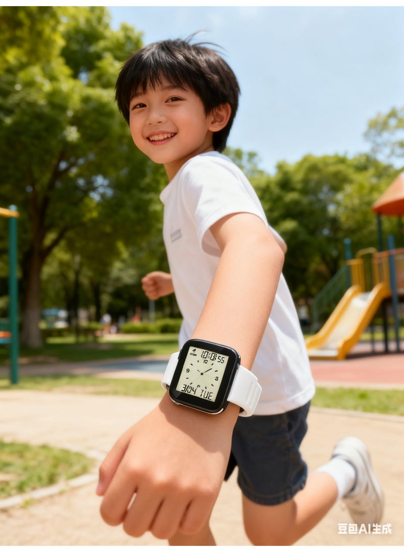 ساعات أطفال للبنات والأولاد، ساعة P12 مقاومة للماء، ساعة رياضية رقمية مع عداد خطوات وساعة منبه اهتزازية، ساعة مضيئة، ساعة تتبع اللياقة البدنية مقاومة للماء بدون تطبيق للأطفال والأولاد والبنات والمراهقين والطلاب من سن 5 إلى 16 عامًا - Image 5