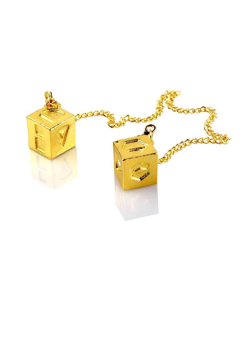 Saker Han Solo Lucky Charm Stainless Steel Gold Plated Metal Lucky Bracelet Adjustable Jewelry Lucky Dice Bracelet Car Accessories for Decoration Car Rearview Mirror  - Image 1