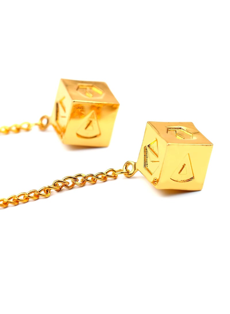 Saker Han Solo Lucky Charm Stainless Steel Gold Plated Metal Lucky Bracelet Adjustable Jewelry Lucky Dice Bracelet Car Accessories for Decoration Car Rearview Mirror  - Image 2