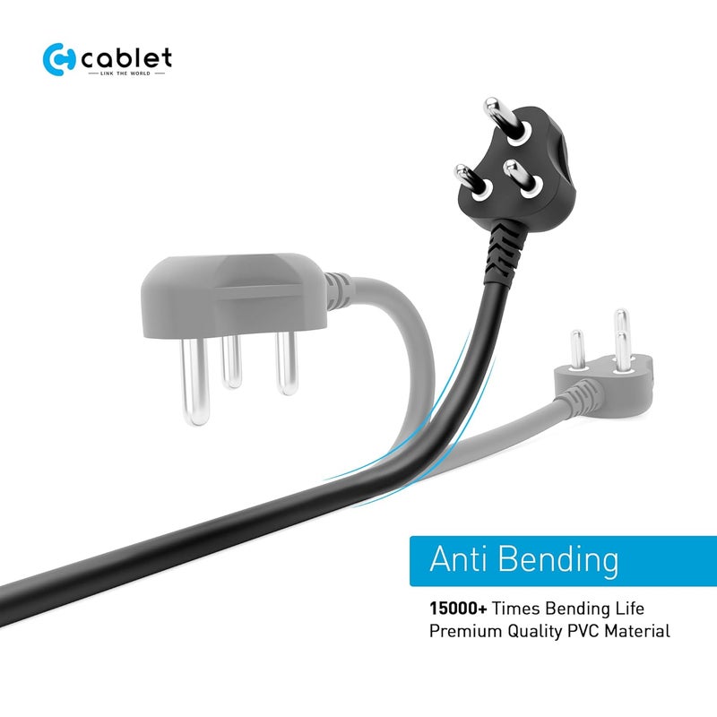 Cablet 1.5M Black 3 Pin Laptop Power Cable with 18 AWG & 700W Heavy Duty Universal Power Cable Replacement for Charger Adapter Power Cord for Laptop - Image 5