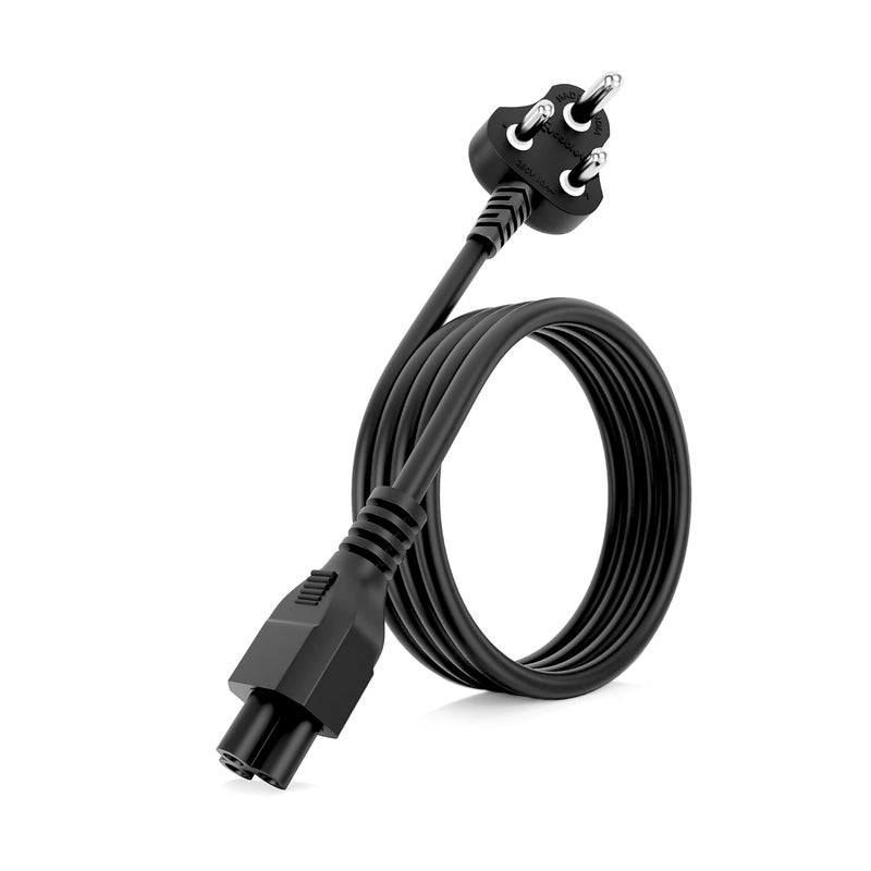 Cablet 1.5M Black 3 Pin Laptop Power Cable with 18 AWG & 700W Heavy Duty Universal Power Cable Replacement for Charger Adapter Power Cord for Laptop - Image 1
