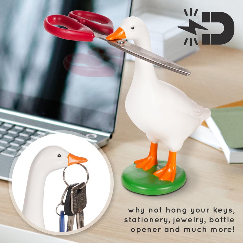 Create-ables Desk Goose with Set of Three 7 Inch Desk Goose Outfits 7 Inches, Desktop Goose Statue with Weighted Base, Cute Home Decor, Desk Office Decor, Birthday Gifts for Women (Set A) - Image 4