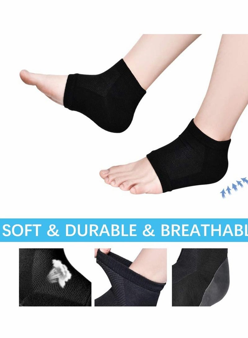 SYOSI جوارب مرطبة، جوارب جل كعب للقدم الجافة والمتشققة، منتجع مهوى للشفاء والعلاج، بطانة مشبعة بالفيتامينات، علاج لتخفيف الألم، للرجال والنساء - Image 4