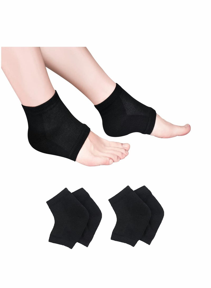 SYOSI جوارب مرطبة، جوارب جل كعب للقدم الجافة والمتشققة، منتجع مهوى للشفاء والعلاج، بطانة مشبعة بالفيتامينات، علاج لتخفيف الألم، للرجال والنساء - Image 1