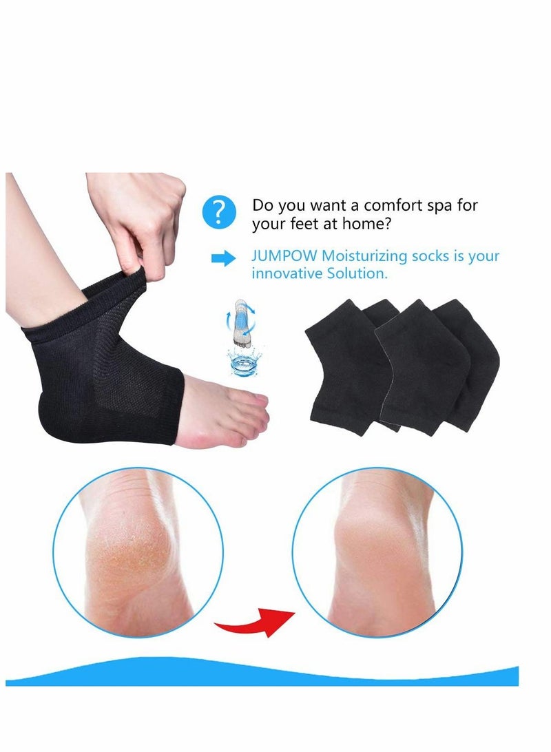 SYOSI جوارب مرطبة، جوارب جل كعب للقدم الجافة والمتشققة، منتجع مهوى للشفاء والعلاج، بطانة مشبعة بالفيتامينات، علاج لتخفيف الألم، للرجال والنساء - Image 2
