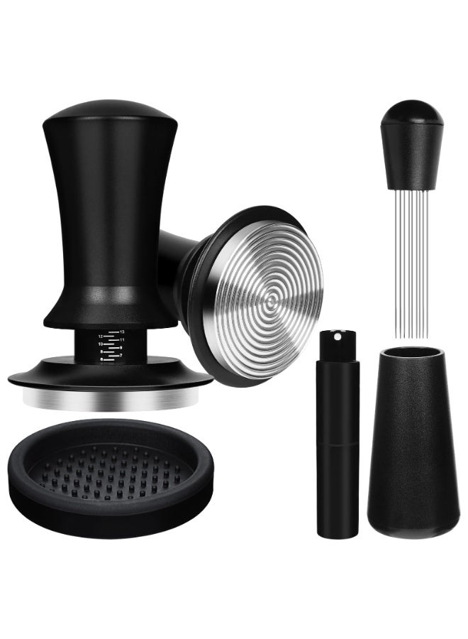 HIKMA Plus Espresso Accessories Set 51mm, 4-Piece Coffee Kit with Constant Force Tamper, WDT Tool, RDT Spray Bottle & Tamping Mat for 51mm Portafilters - Image 1