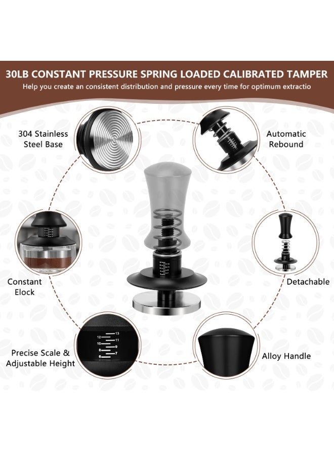 HIKMA Plus Espresso Accessories Set 51mm, 4-Piece Coffee Kit with Constant Force Tamper, WDT Tool, RDT Spray Bottle & Tamping Mat for 51mm Portafilters - Image 3